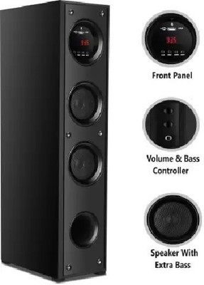 QuillQuarry Single Tower Bluetooth Music Dj System Home theater 100 W Bluetooth Tower Speaker(Black, 4.2 Channel)