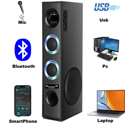 Xhimdun HOME THEATRE TOWER SPEAKER 100 W Bluetooth Tower Speaker(Black, Stereo Channel)