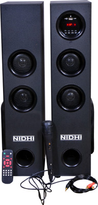 Nidhi UTRA PRO Double with MIC 160 W Bluetooth Tower Speaker(Black, 4.2 Channel)