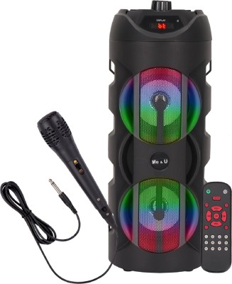 ME&U partymatepro WITH FM USB AUX BLUETOOTH KARAOKE WIRED MIC RGB LIGHT 40 W Bluetooth Tower Speaker(Black, 2.0 Channel)