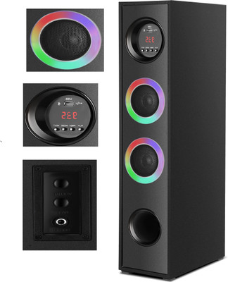 Quaranel MN89 Wireless Bluetooth Speaker With USB /FM 100 W Bluetooth Tower Speaker(Black, 3 Channel)