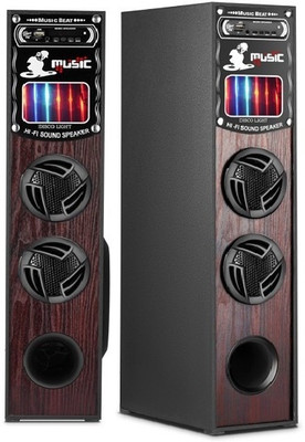 liluns NHD-4Tower Multimedia Speaker System Remote Control 110 W Bluetooth Tower Speaker(Black, 4.1 Channel)