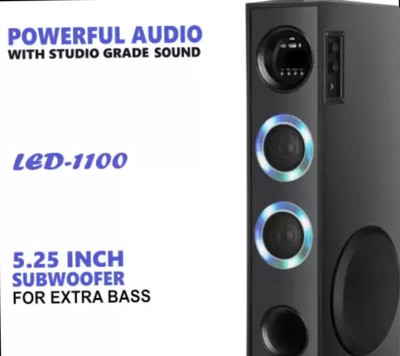 ultiads KJ-98Wireless Bluetooth Speaker With USB /FM 100 W Bluetooth Tower Speaker(Black, 3 Channel)