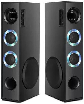 querial JN Premium bass Multimedia Bluetooth Speaker 70 W Bluetooth Tower Speaker(Black, 3 Channel)