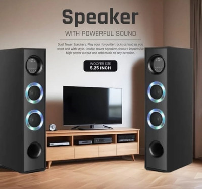 Xhimdun JEVENSPEAKER HOME THEATRE TOWER SPEAKER 120 W Bluetooth Tower Speaker(Black, Stereo Channel)