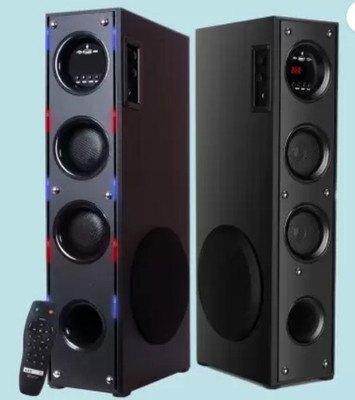 RZG Bluetooth Supporting Tower Speaker USB, AUX, LCD Display 120 W Bluetooth Tower Speaker(Black, 3 Channel)