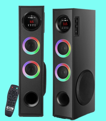 QuillQuarry SD2-Tower Multimedia Speaker System Remote Control 100 W Bluetooth Tower Speaker(Black, 4.1 Channel)