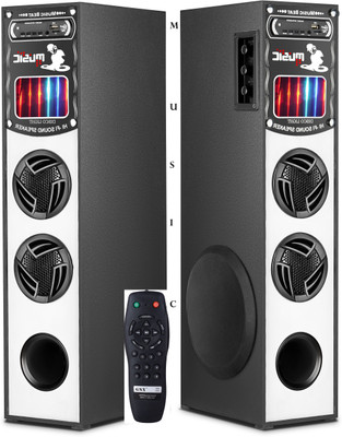 D1Y3 dancing white disco light dj speaker D1 120 W Bluetooth Tower Speaker(White, Stereo Channel)