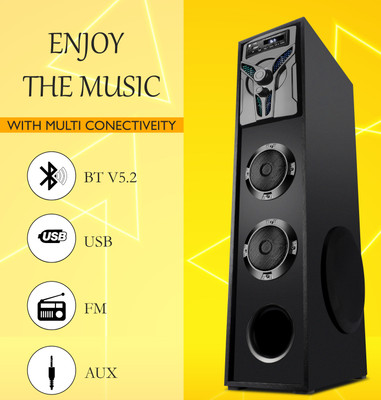 Yoment GH76Bluetooth Music System Home theater 100 W Bluetooth Tower Speaker(Black, 3 Channel)
