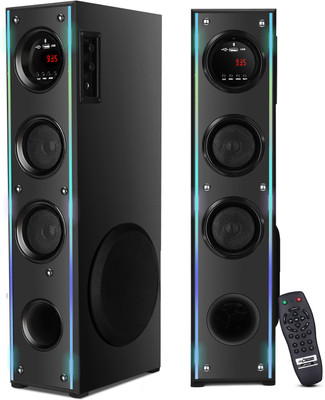 RZG Speaker/Home Theatre With Subwoofer, Karaoke Support Aux, FM, USB 120 W Bluetooth Tower Speaker(Black, Stereo Channel)
