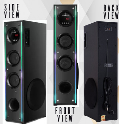 Yoment YH Bluetooth Music System Home theater 100 W Bluetooth Tower Speaker(Black, 3 Channel)