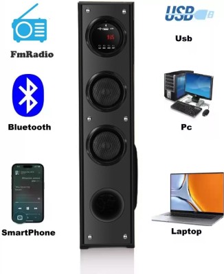 ultiads OIU098 Wireless Bluetooth Speaker With USB /FM 100 W Bluetooth Tower Speaker(Black, 3 Channel)