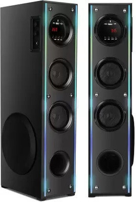 Yoment Dj Multimedia Tower Speaker Dj System Home Speaker 100 W Bluetooth Tower Speaker(Black, 3 Channel)