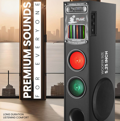ultiads MN-98 Wireless Bluetooth Speaker With USB /FM 100 W Bluetooth Tower Speaker(Black, 3 Channel)