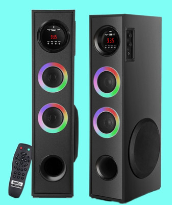 querial Red Tones Revo Dj System Sound Speaker 40 W Bluetooth Tower Speaker(Black, 3 Channel)