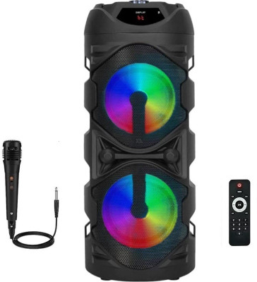 LIMBRO home Theatre TWS Mode FM USB AUX BLUETOOTH KARAOKE WIRED MIC RGB LIGHT 1000 W Bluetooth Tower Speaker(Black, 2.0 Channel)