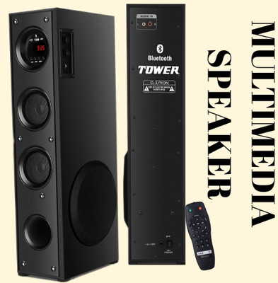 QuillQuarry KJHG987 Wireless Bluetooth Speaker With USB /FM 100 W Bluetooth Tower Speaker(Black, 3 Channel)