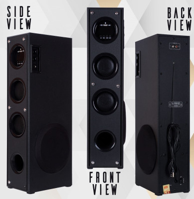 Yoment HY6j Home theater System 100 W Bluetooth Tower Speaker(Black, 3 Channel)