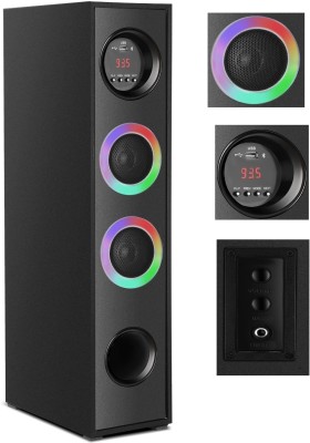 Quaranel M-9/B Tower Multimedia Speaker System Remote Control 100 W Bluetooth Tower Speaker(Black, 3 Channel)