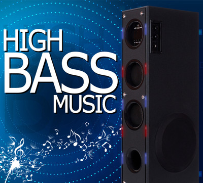 Yoment MJ-76 Bluetooth Music System Home theater 100 W Bluetooth Tower Speaker(Black, 3 Channel)