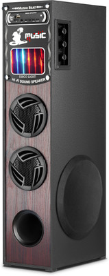 QuillQuarry H8-9J Bluetooth Speaker With USB /FM 100 W Bluetooth Tower Speaker(Black, 3 Channel)