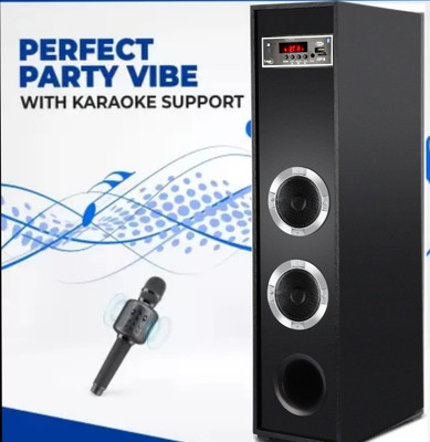 ultiads IU76Wireless Bluetooth Speaker With USB /FM 100 W Bluetooth Tower Speaker(Black, 3 Channel)
