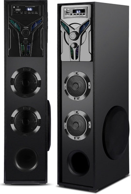 querial DD Music System Multimedia Speaker with Aux, Fm, Memory 80 W Bluetooth Tower Speaker(Black, 2.0 Channel)