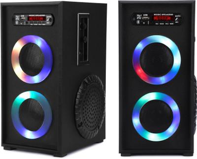 querial SD- Bluetooth Twin Tower with Karaoke MIC Support, USB, AUX, FM 70 W Bluetooth Tower Speaker(Black, 3 Channel)