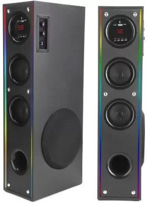 Quaranel GFH-7H Wireless Bluetooth Speaker With USB /FM 100 W Bluetooth Tower Speaker(Black, 3 Channel)