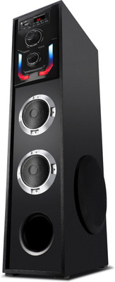 querial DXC Bluetooth Twin Tower with Karaoke MIC Support, USB, AUX, FM 100 W Bluetooth Tower Speaker(Black, 2.0 Channel)