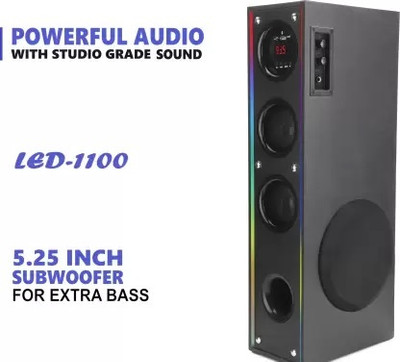 Yoment KJ8Bluetooth Music System Home theater 100 W Bluetooth Tower Speaker(Black, 3 Channel)