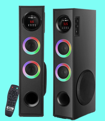 Quaranel RTB Wireless Bluetooth Speaker With USB /FM 100 W Bluetooth Tower Speaker(Black, 3 Channel)