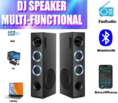 Yoment Partymate pro Bluetooth WITH FM USB AUX BLUETOOTH KARAOKE 100 W Bluetooth Tower Speaker(Black, 3 Channel)