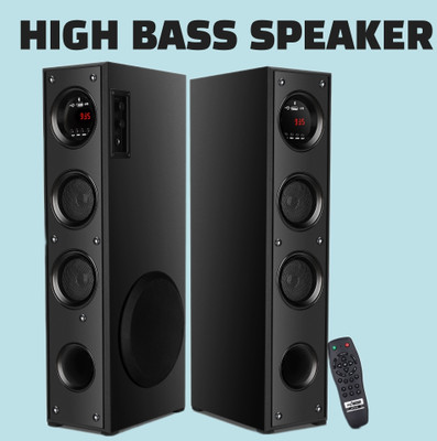 liluns BD-4N/J Tower Multimedia Speaker System Remote Control 110 W Bluetooth Tower Speaker(Black, 4.1 Channel)