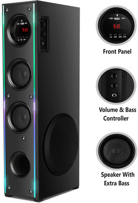 RZG A-05T Single Tower Bluetooth Music Dj System Home theater 120 W Bluetooth Tower Speaker(Black, 3 Channel)