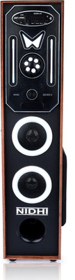 Nidhi Q1 Single 65 W Bluetooth Tower Speaker(Brown, Black, 2.1 Channel)