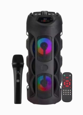 ME&U partymatepro MU100 WITH FM AUX USB BLUETOOTH KARAOKE WIRED MIC RGB LIGHT 100 W Bluetooth Tower Speaker(Black, 2.0 Channel)