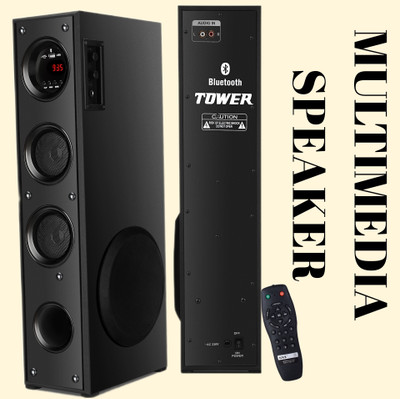 QuillQuarry uyt876 Wireless Bluetooth Speaker With USB /FM 100 W Bluetooth Tower Speaker(Black, 3 Channel)