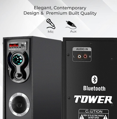 ultiads 98IUWireless Bluetooth Speaker With USB /FM 100 W Bluetooth Tower Speaker(Black, 3 Channel)