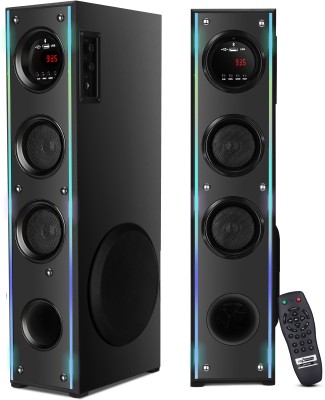 RZG Q-84743 Tower Speaker/Home Theatre With Subwoofer, Karaoke Support Aux, FM, USB 120 W Bluetooth Tower Speaker(Black, Stereo Channel)