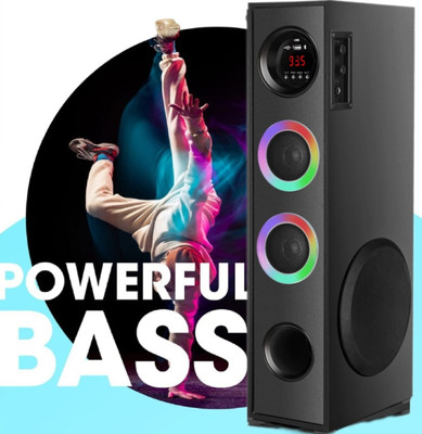 liluns Y67G Bluetooth Speaker With LED ,USB & FM Music System Home theater 100 W Bluetooth Tower Speaker(Black, 3 Channel)