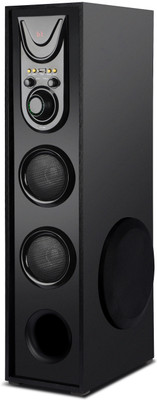 querial AX- Bluetooth Twin Tower with Karaoke MIC Support, USB, AUX, FM 70 W Bluetooth Tower Speaker(Black, 3 Channel)