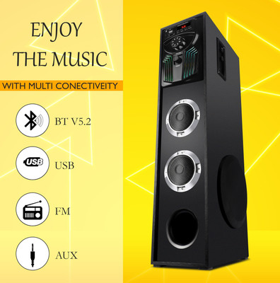 querial PM-XM 80 W Bluetooth Tower Speaker(Black, 3 Channel)