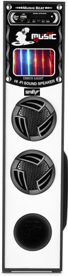 D1Y3 dancing white disco light speaker high sound speaker 120 W Bluetooth Tower Speaker(White, 2.0 Channel)