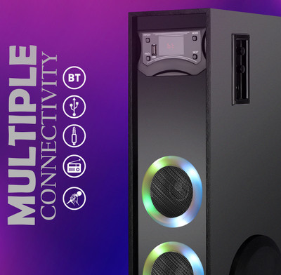 querial VF Premium bass Multimedia Bluetooth Speaker 70 W Bluetooth Tower Speaker(Black, 3 Channel)