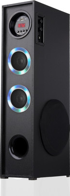 RZG Nitro Ring Beats Bluetooth Party Speaker with Mic, Remote Control 120 W Bluetooth Tower Speaker(Black, 3 Channel)