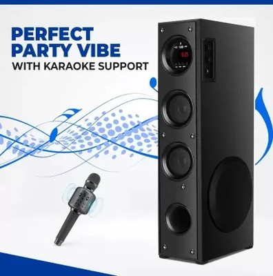 Quaranel JE-43/J 100 W Bluetooth Tower Speaker(Black, 3 Channel)