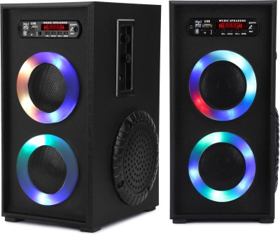 RZG R-1G8 Wireless Bluetooth Speaker With LED ,USB & FM Music System Home theater 120 W Bluetooth Tower Speaker(Black, Stereo Channel)