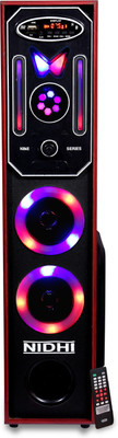 Nidhi RED Q1 PRO 60 W Bluetooth Tower Speaker(Red, Black, 2.1 Channel)