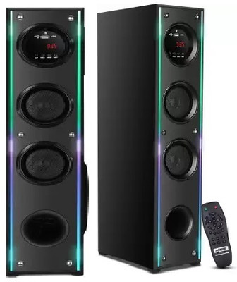Yoment BG76j Home theater System 100 W Bluetooth Tower Speaker(Black, 3 Channel)